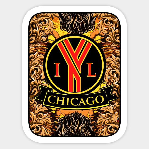 CHICAGO LOGO Sticker by theanomalius_merch